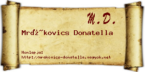 Mrákovics Donatella névjegykártya